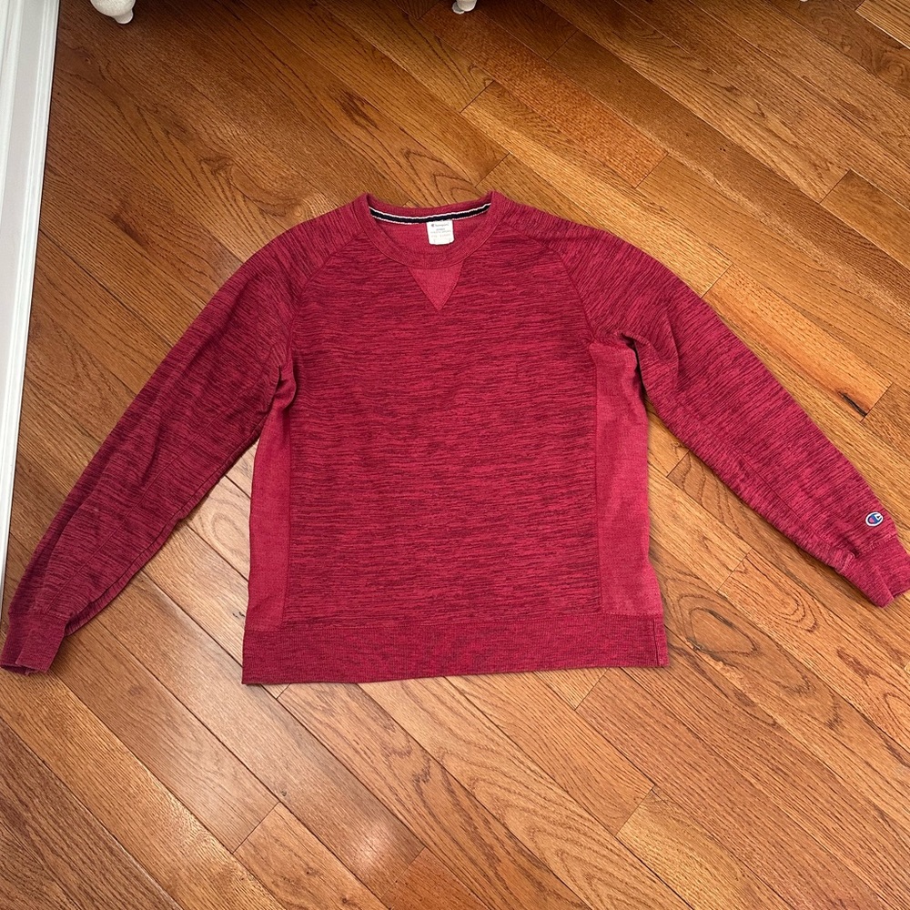 CHAMPION Red Crew Neck Pullover